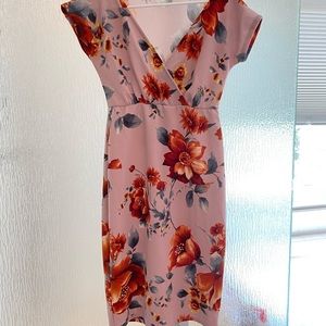 Pink maternity dress